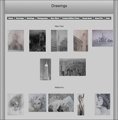 Gallery Website Page